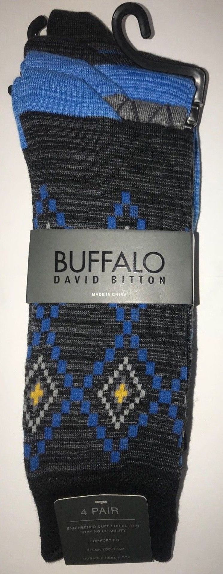 32 X 4 PACKS OF BUFFALO DAVID BITTON CREW SOCKS THESE SOCKS SELL AT THE BUFFALO STORES FOR $29.95