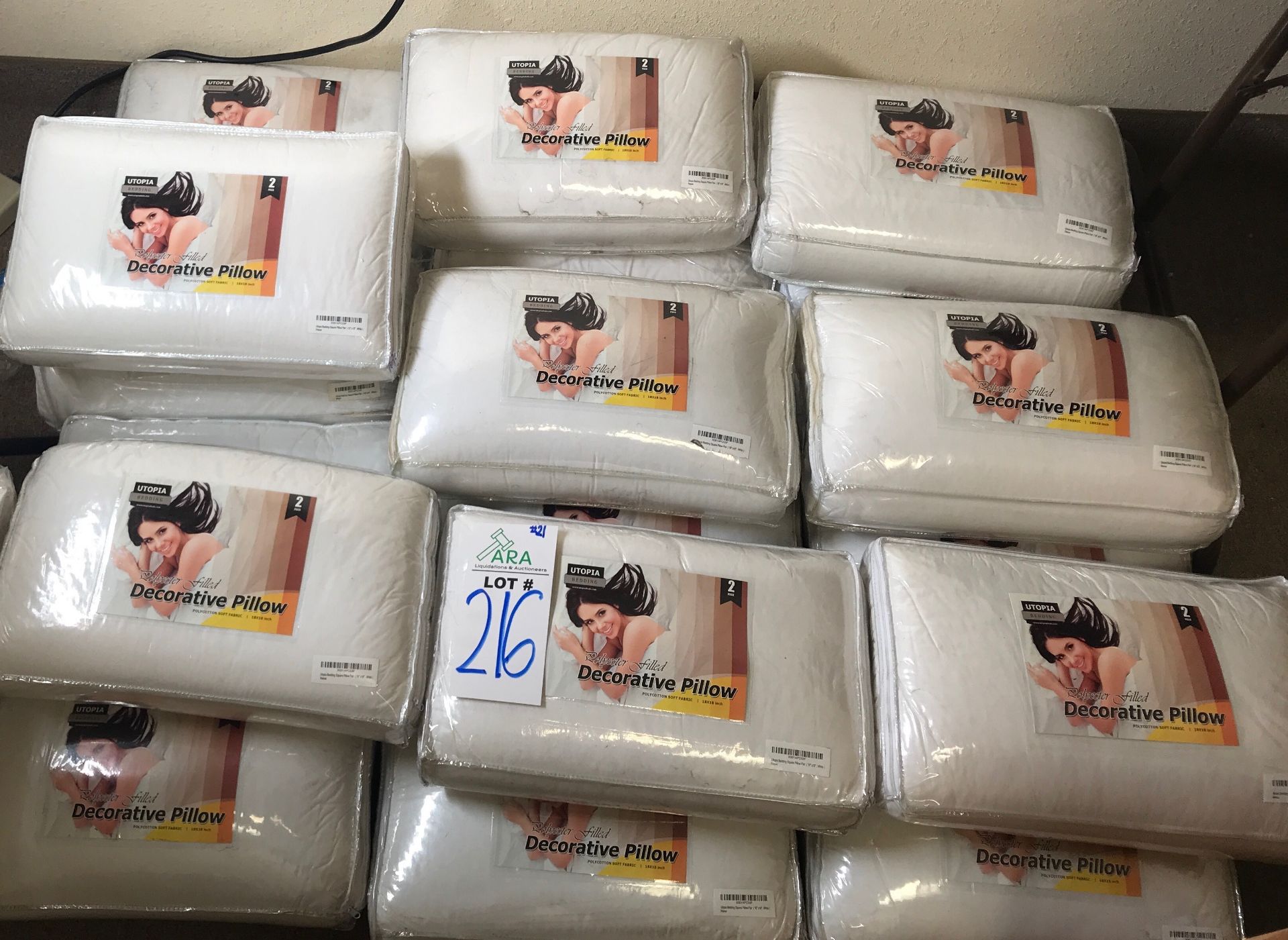 21 LUXURY PILLOW SETS X 2 IN EACH PACK = 42 PILLOWS TOTAL