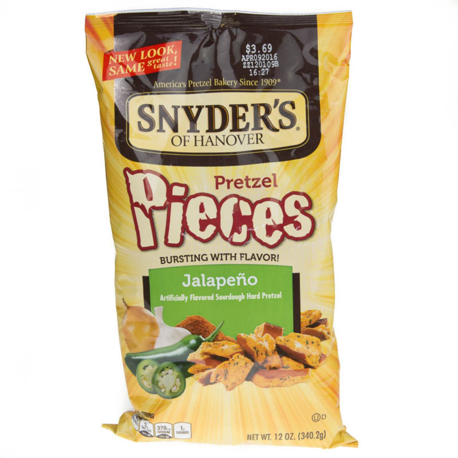 LOT OF 75 Bags OF Snyders of Hanover Pretzel Pieces, Jalapeño
