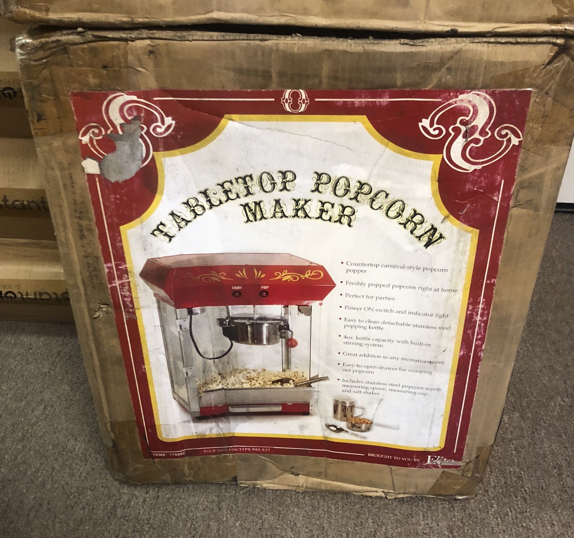 2 X ELITE TABLE TOP POPCORN MAKERS FROM BEST BUY - Image 3 of 3