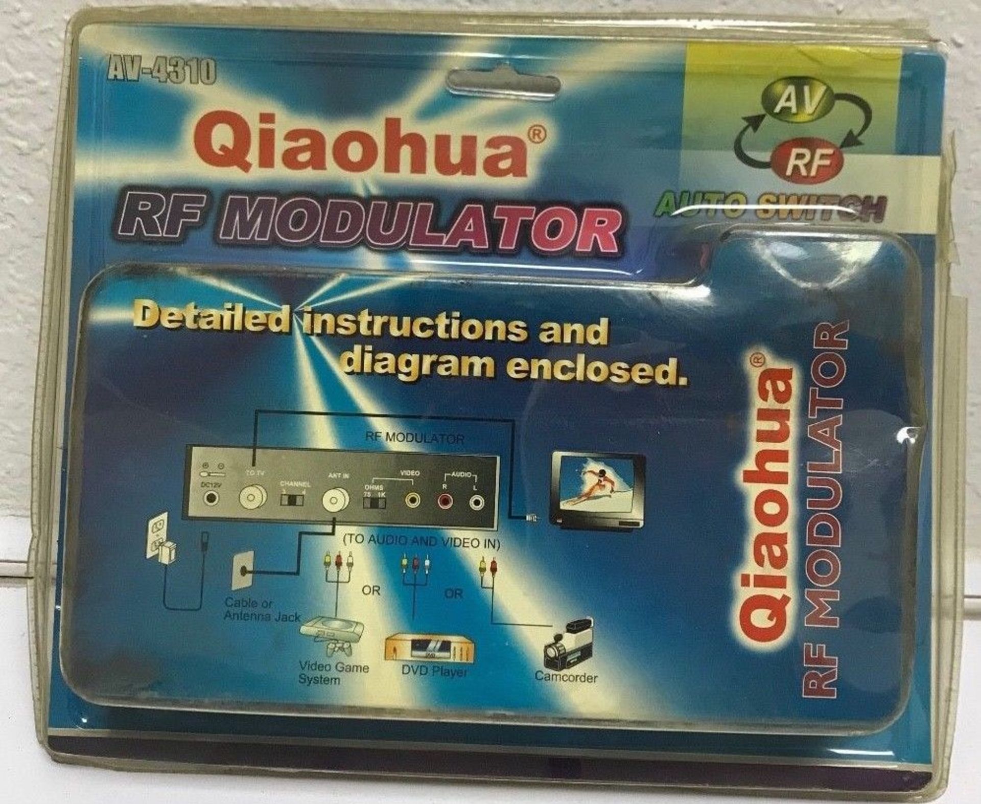 28 X V-4310 Qiaohua RF Modulator AV > RF Auto Switch