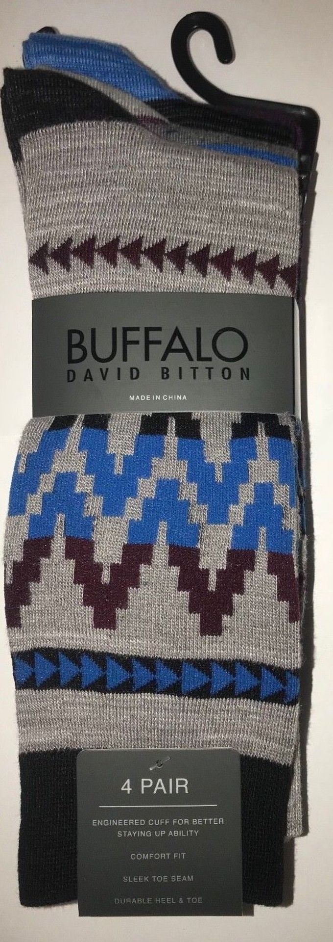 40 X 4 PACKS OF BUFFALO DAVID BITTON CREW SOCKS THESE SOCKS SELL AT THE BUFFALO STORES FOR $29.95 - Image 2 of 2