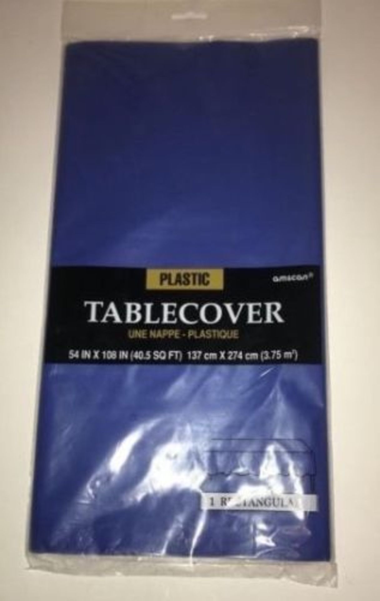 LOT OF 23 Amscan Plastic Table Cover 54" x 108" (40.5 Sq Ft) Plastic Royal Blue