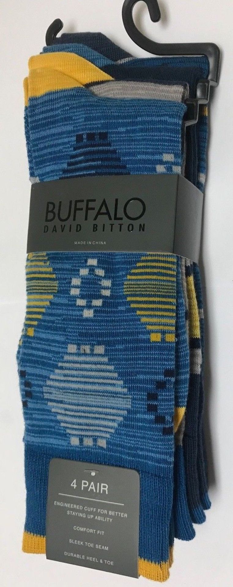 37 X 4 PACKS OF BUFFALO DAVID BITTON CREW SOCKS THESE SOCKS SELL AT THE BUFFALO STORES FOR $29.95