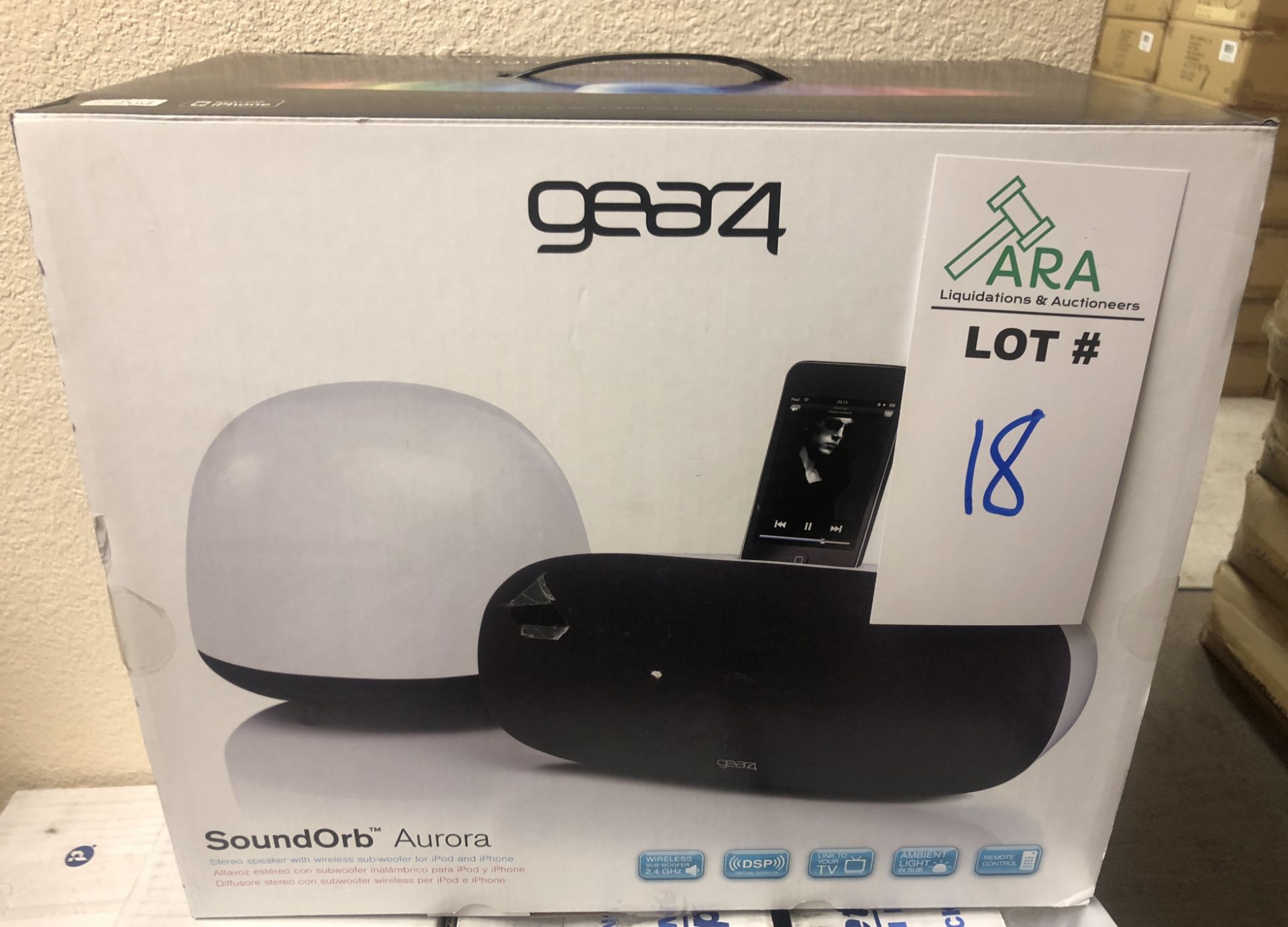 GEAR4 SOUNDORB AURORA SUBWOOFER LIGHT SYSTEM $400 RETAIL