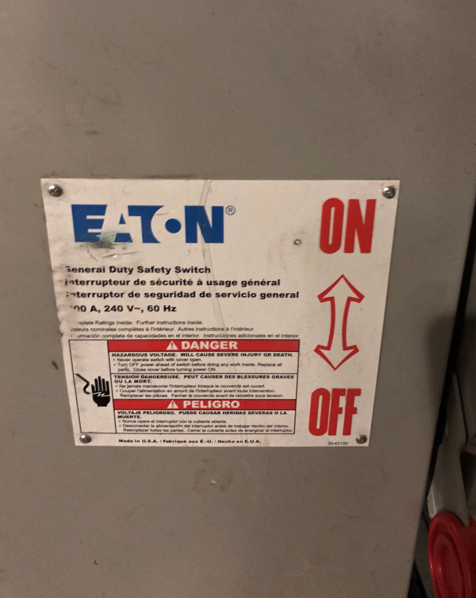 EATON CUTLER HAMMER DG324URK 200 AMP, 3-POLE, GENERAL DUTY SAFTEY SWITCH $2000 BOX - Bild 3 aus 6