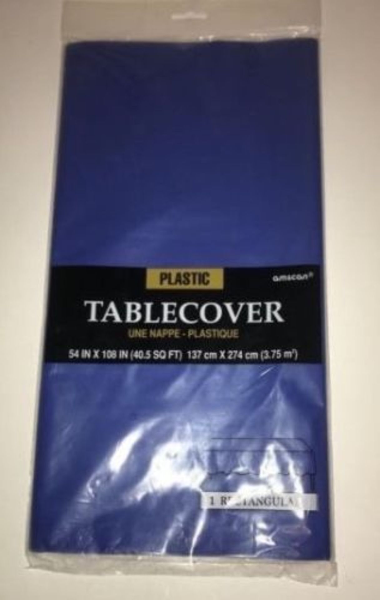 24 PIECES Amscan Plastic Table Cover 54" x 108" (40.5 Sq Ft) Plastic Royal Blue