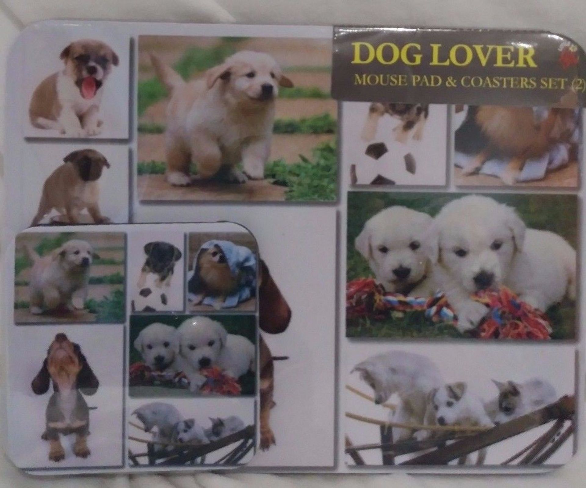 90 X DOG LOVER MOUSE PAD & COASTERS SET (2)
