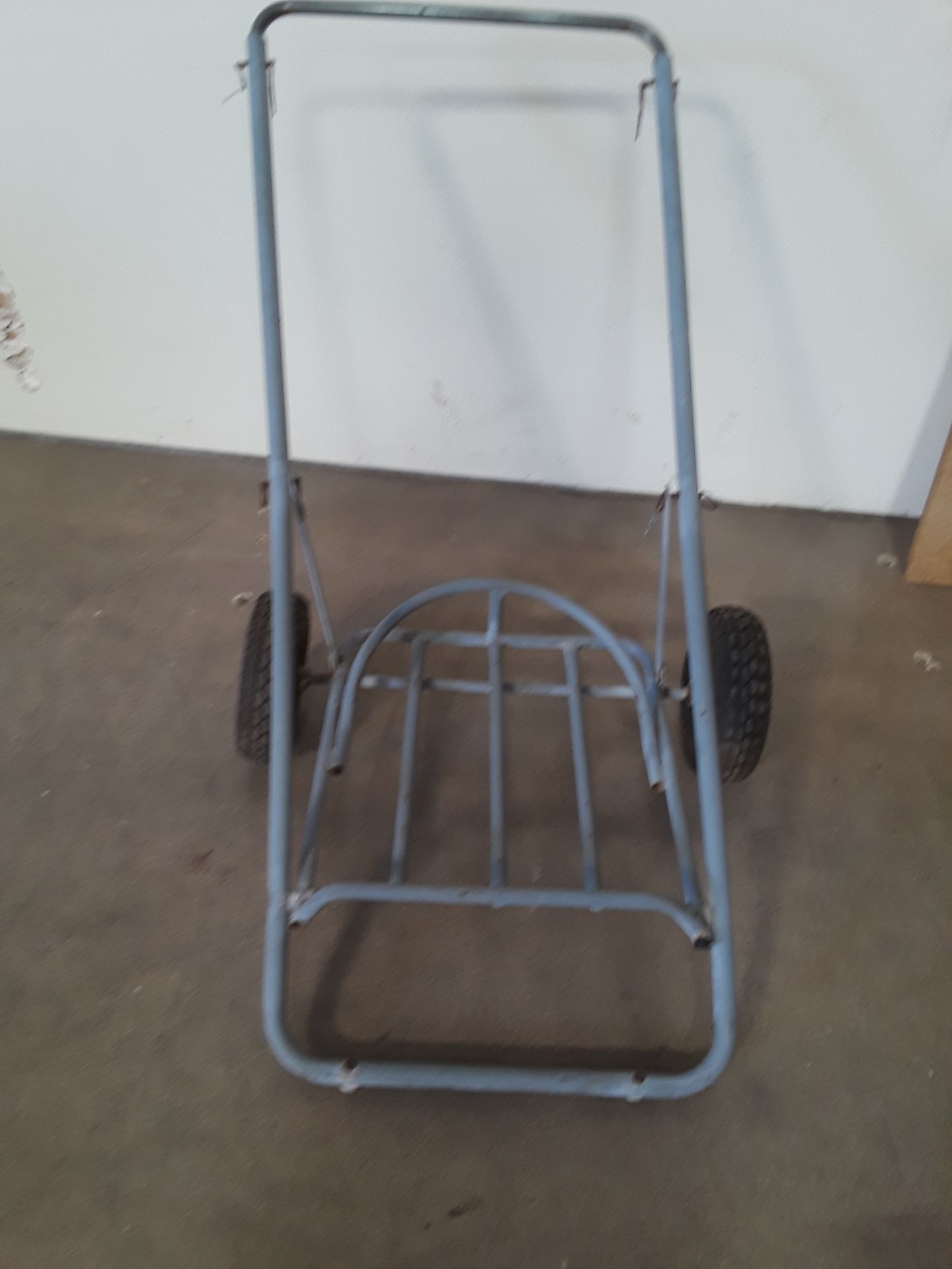 Gray Metal Cart with Wheels - Image 2 of 3