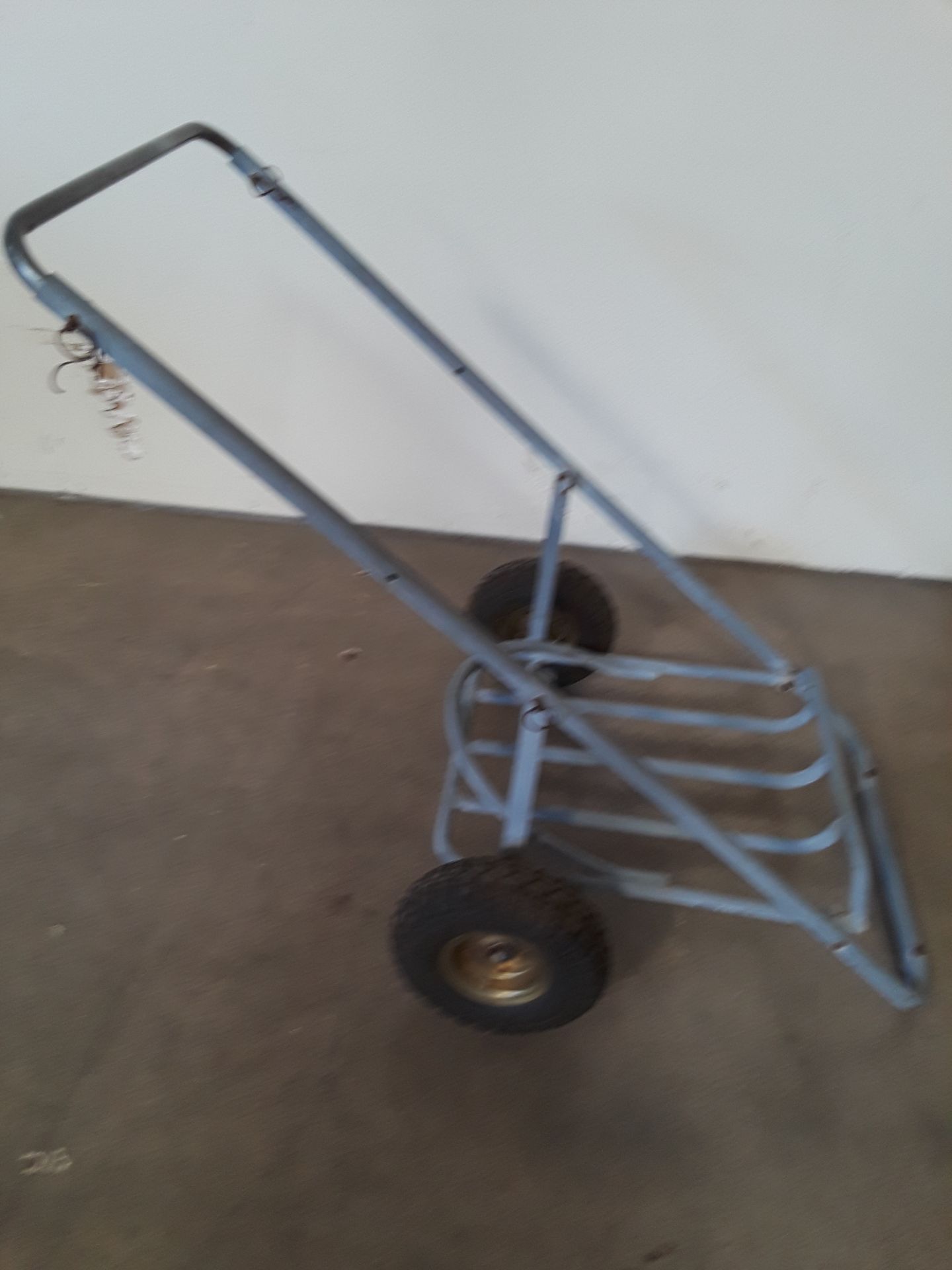 Gray Metal Cart with Wheels - Image 3 of 3