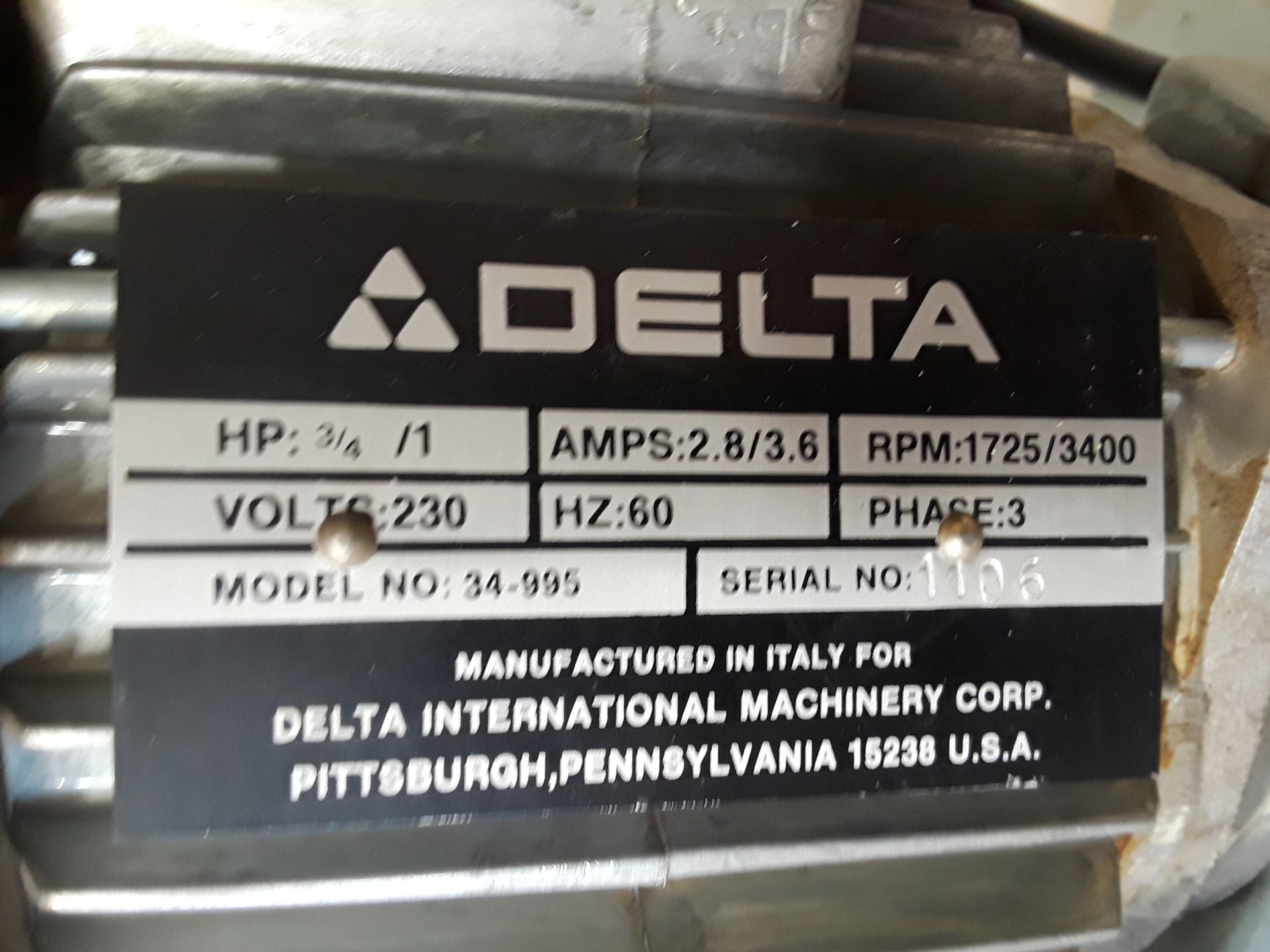 Delta 43-386F Wood Shaper & Delta 34-995 Stock Power Feeder - Bild 7 aus 12