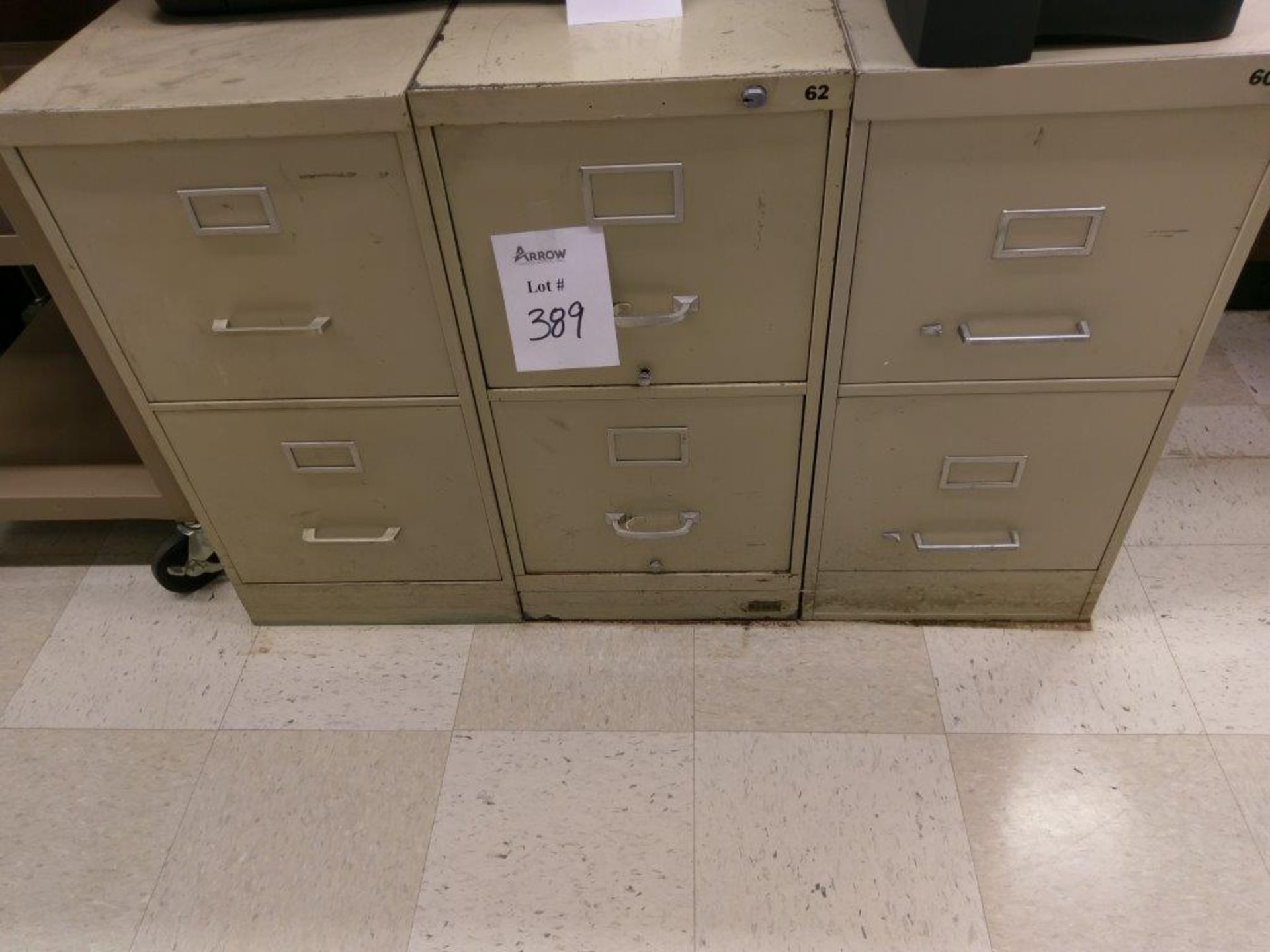 (3) 2-Drawer File Cabinets - ( Contents not Included ) - Note: REMOVAL DATE'S Sep 19th - 21st