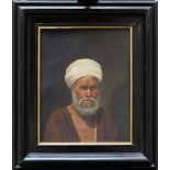 Franz Xaver Kosler (1864-1905)-circle, Portrait of an Arab man; oil on canvas, laid down on