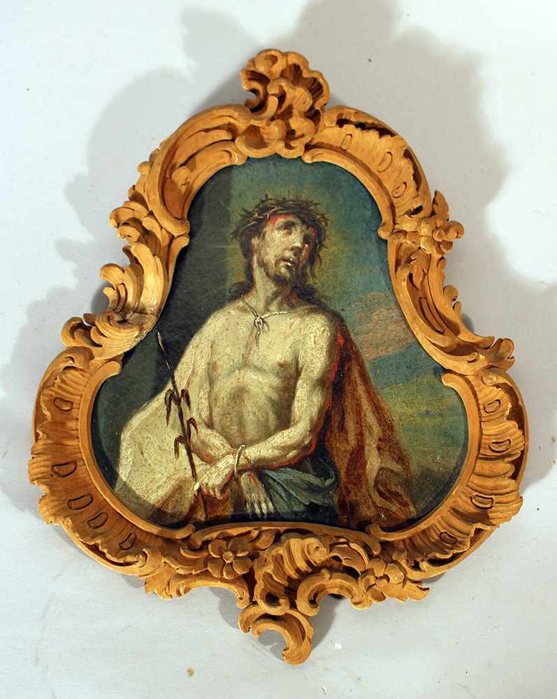 Georg Sebastian Urlaub (1685-1763)-attributed, Christ as Man of Sorrows; oil on paper, laid down