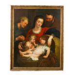 Peter Paul Rubens (1577-1640)-studio, the holy familiy with Saint John and Saint Anne, oil on