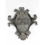 Johann Lucas von Hildebrandt (1668-1745)-attributed, Baroque Iron forged male mask surrounded by