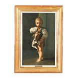 Vicenzo Ciappa (1776-1826) , standing young boy, oil on canvas, signed bottom left, framed. 47x29cm