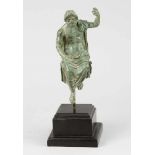 Apollo Bronze Sculpture, in ancient manner, full bronze cast, handfinished with verdigris and dark