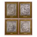 Four Silver Pictures, the four seasons after Jean-Antoine Watteau (1684 -1721) by „Desplace