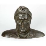 Bust of Dante Alighieri (1265-1321), bronze cast with fine handfinish and original dark patina,