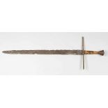 Medieval Iron Sword, iron blade with handprotection, earthfound, partly rusty, with possible later