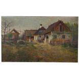 Tomislav Krizman 1882-1955 Village Sceneoil/canvas70 x 100 cm70 x 100 cmTomislav Krizman 1882-