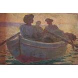 Vlaho Bukovac 1855-1922 Little Boat at Sunsetoil on cardboard14 x 19 cm14 x 19 cmVlaho Bukovac