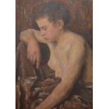 Jelica Bukovac 1897 - 1967 Female Semi-Nude oil on cardboard 45.5 x 33 cm 45.5 x 33 cm Jelica