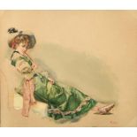 Robert Auer 1873-1952 Coquettewatercolour30.5 x 36 cm30.5 x 36 cmRobert Auer 1873-1952watercolour,