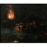 Vlaho Bukovac 1855-1922 Night fishing 1919.oil/canvas25.5 x 29.5 cm25.5 x 29.5 cmVlaho Bukovac