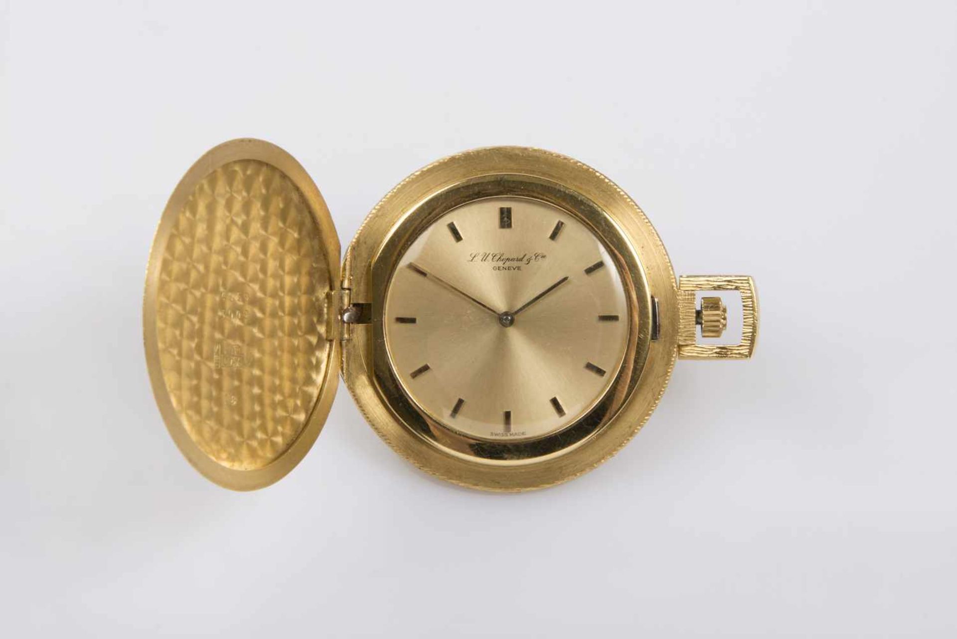 Chopard Frackuhr Gold 750, goldfarbiges Zifferblatt, Durchmesser 42 mm, 42,5 g, keine Garantie auf
