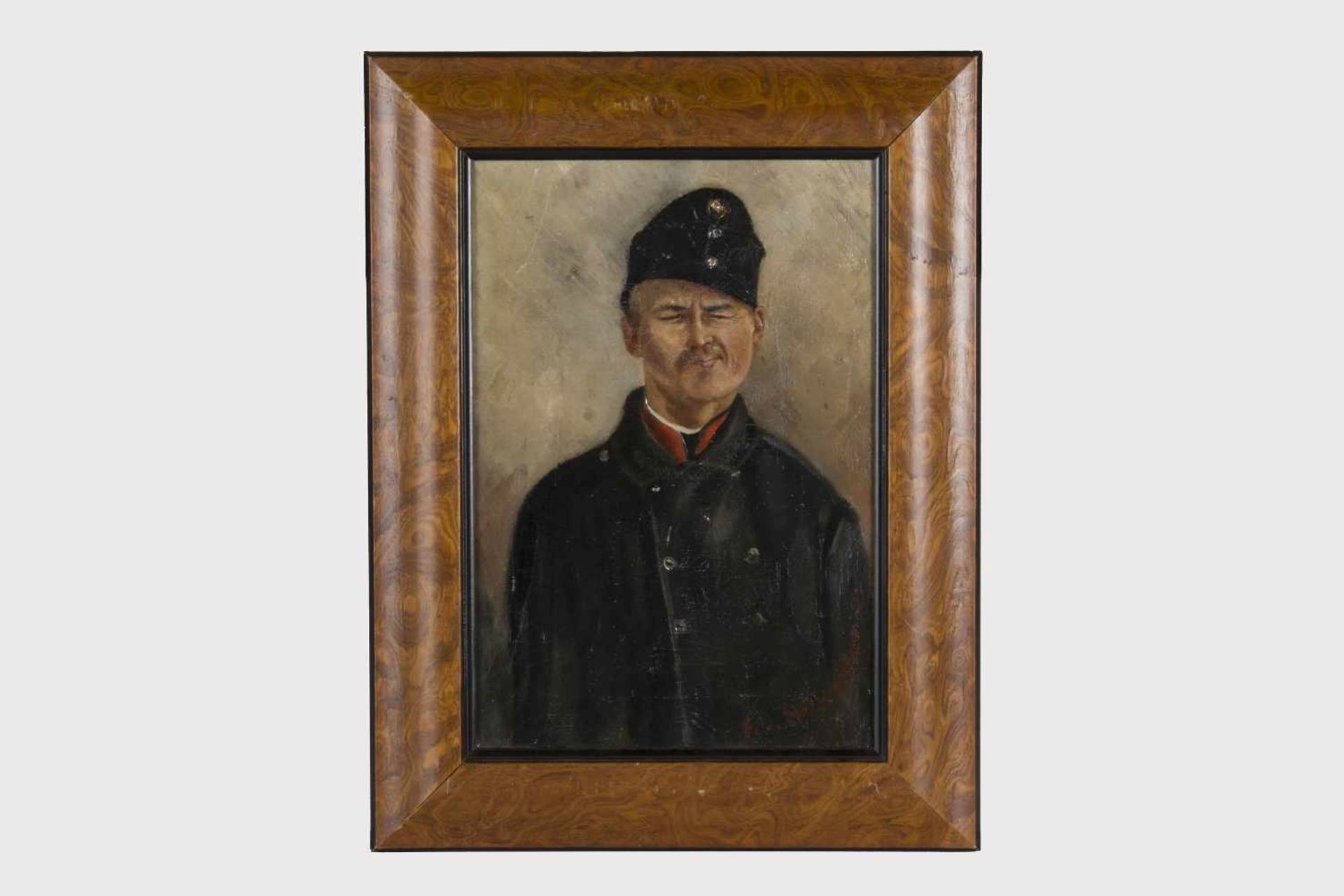 Künstler Anfang 20.Jh., Soldatenporträt, handsigniert F.v.Morawets, Öl auf Leinwand, 31,5x22 cm,