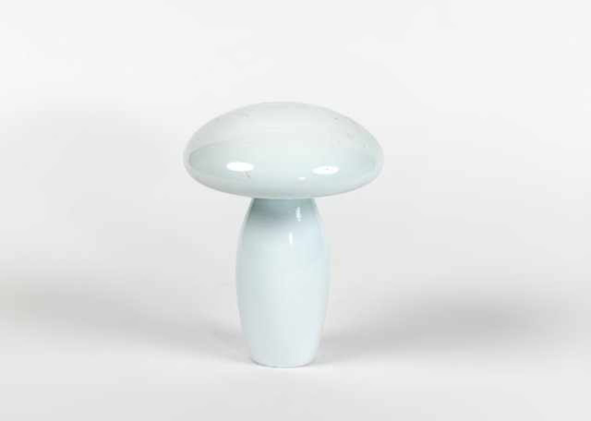 Figur "Pilz" farbloses Glas, opakfarben überfangen, Höhe ca.18,5cm;