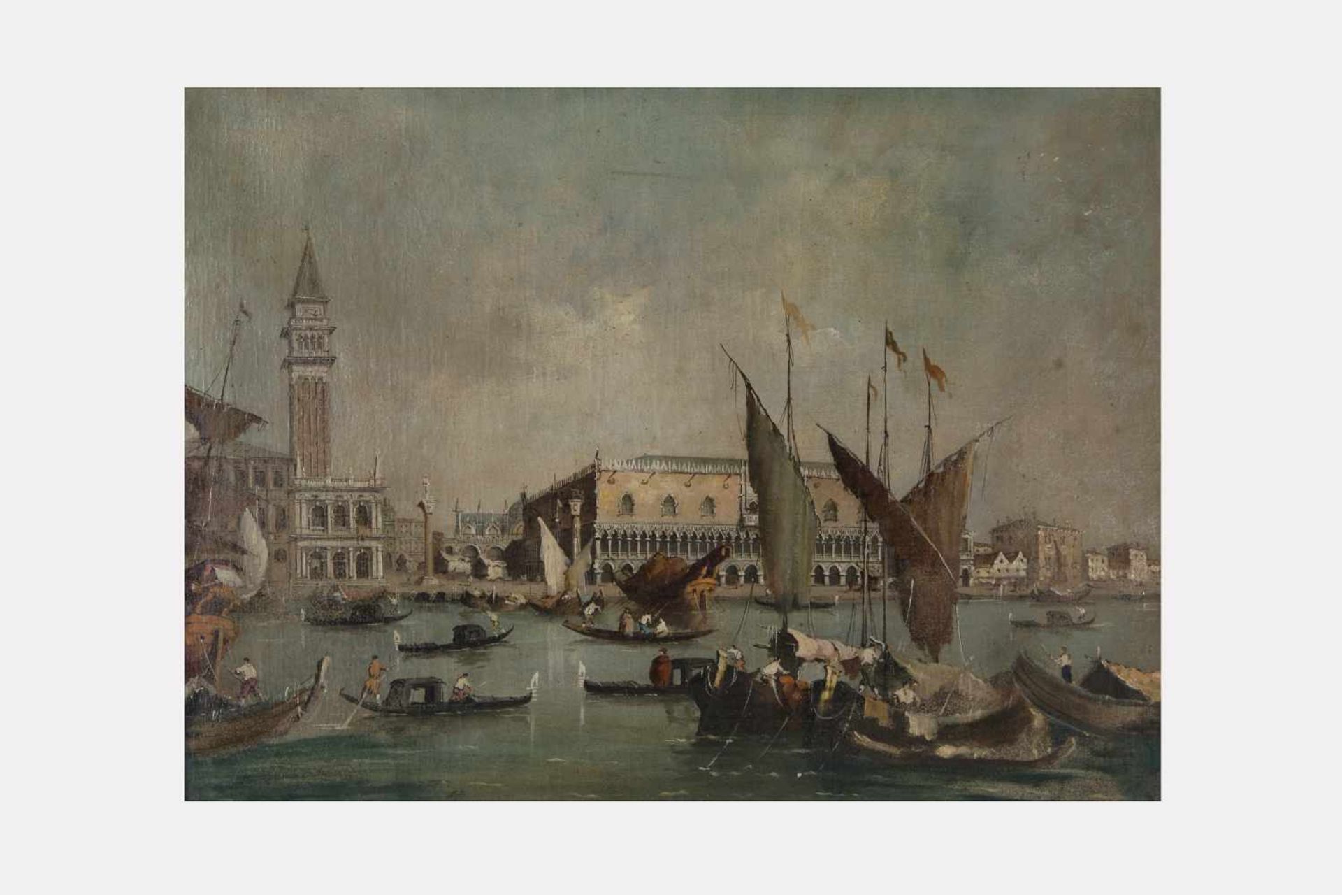 Bild Anfang 20.Jh.,Venedig mit Blick auf den Dogenpalast, Öl auf Leinen, 44x60cm, gerahmt;;