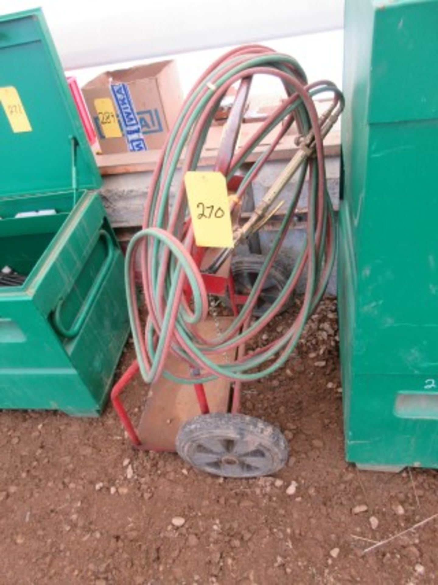 Oxyacetylene cart w/ hoses and torch