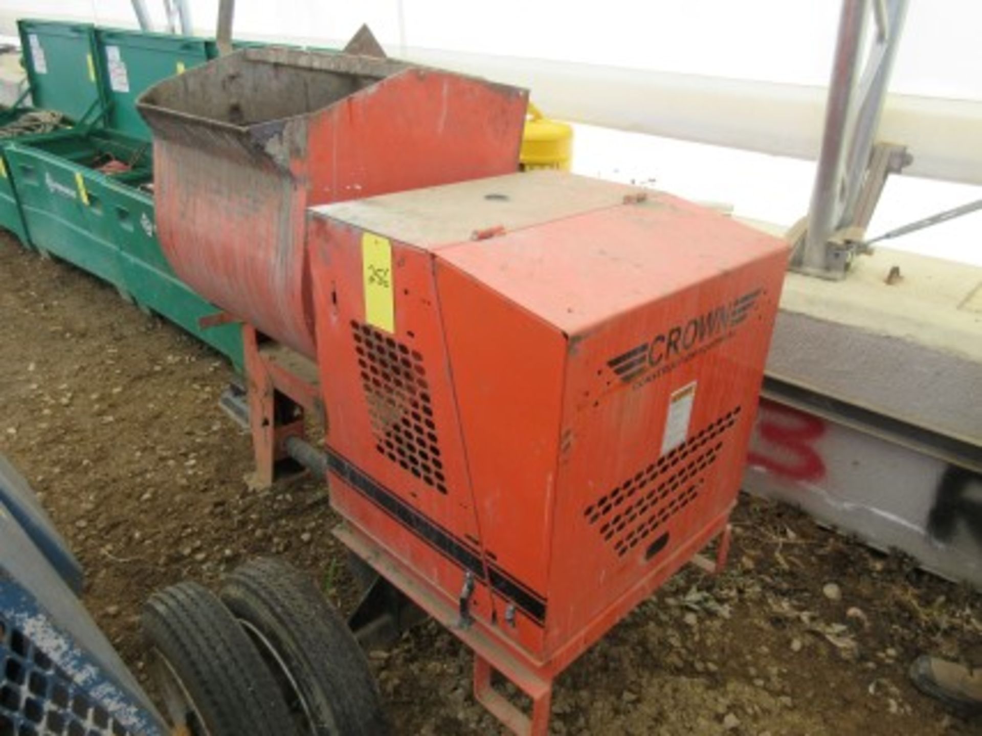 Crown portable cement mixer w/ Honda GX160 gas drive