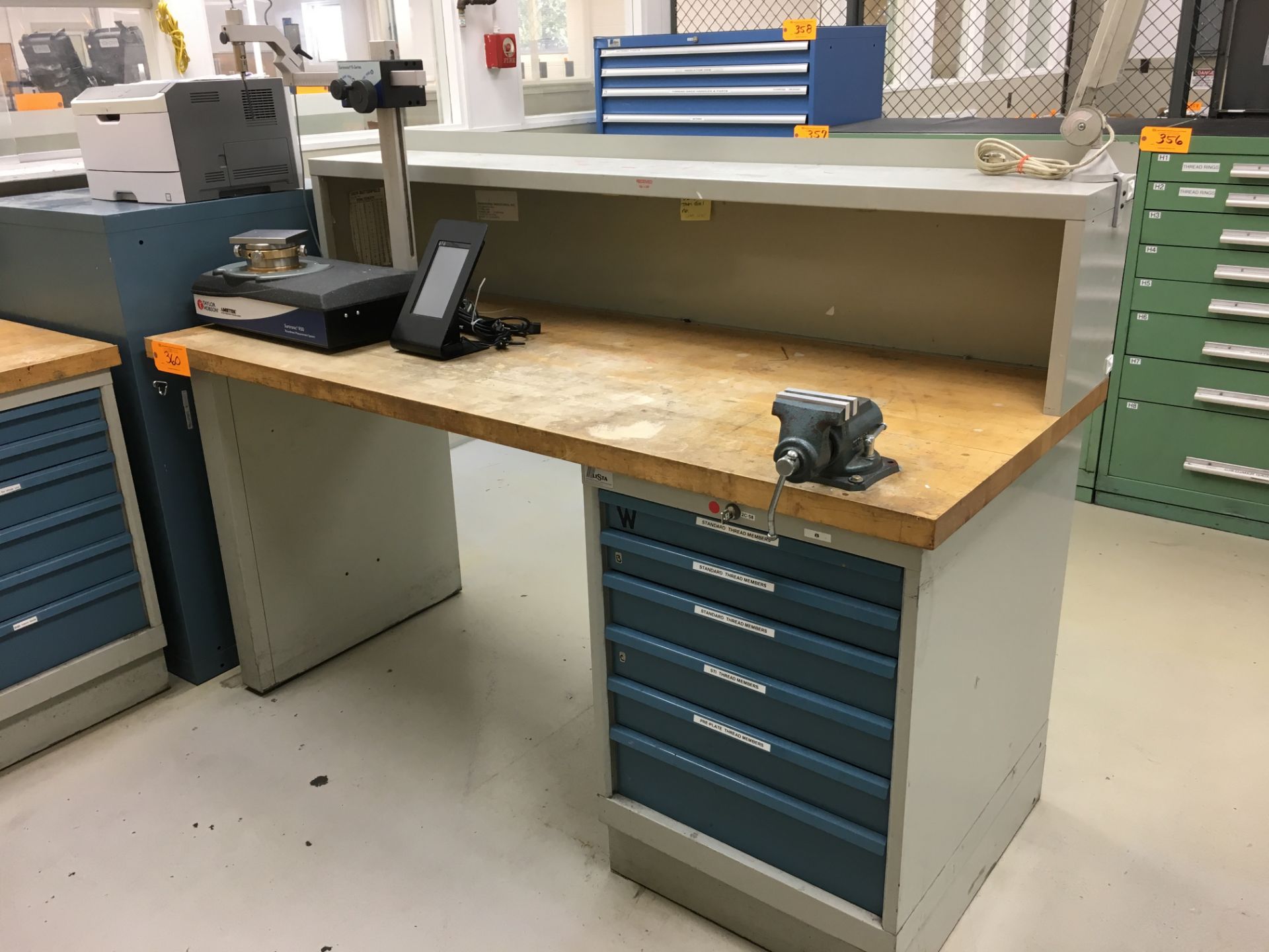 LISTA HEAVY DUTY WOOD TOP WORKBENCH WITH CABINET