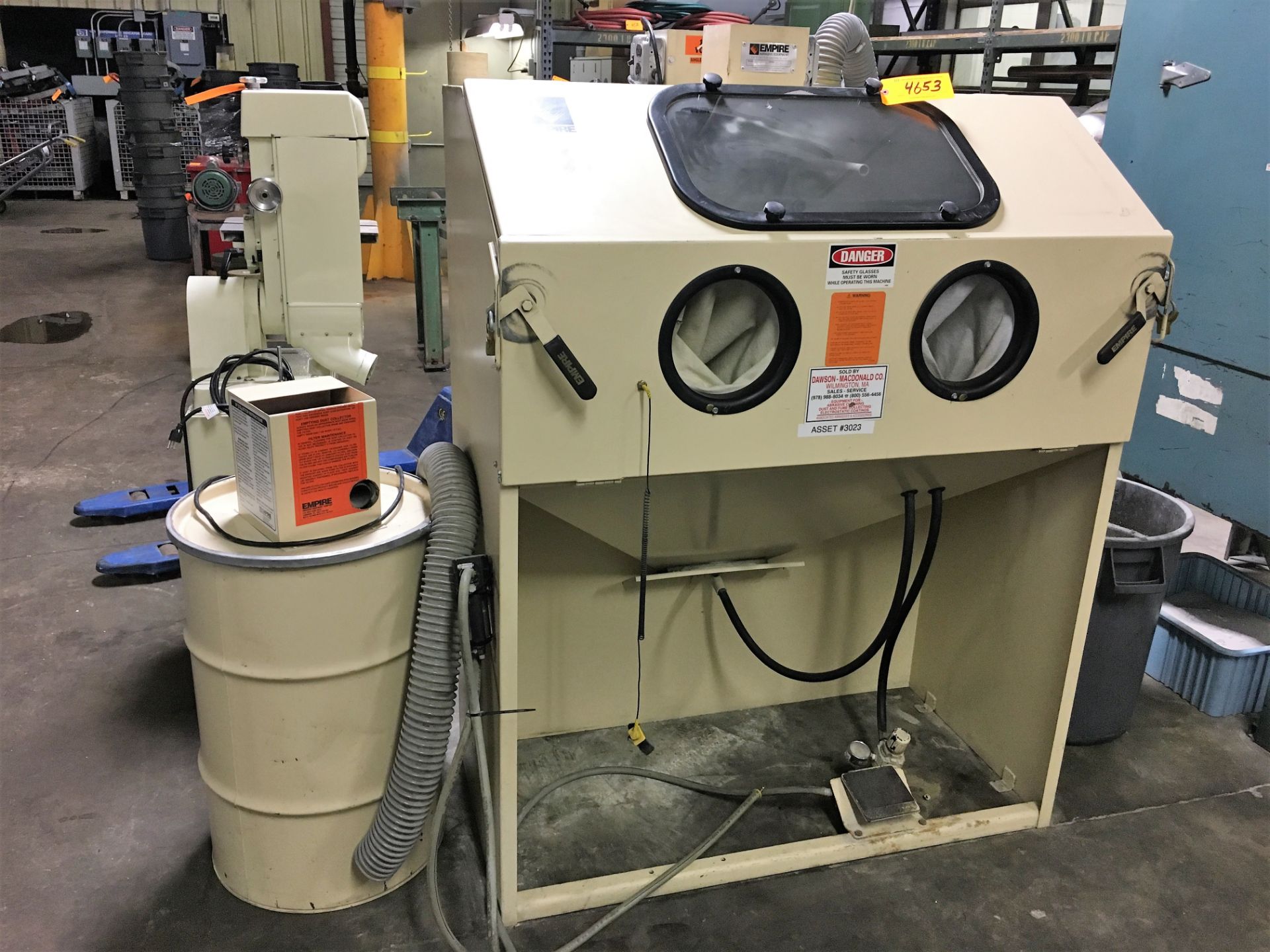 EMPIRE # EP-2448 BLAST CABINET WITH DUST COLLECTOR, S/N P-18437