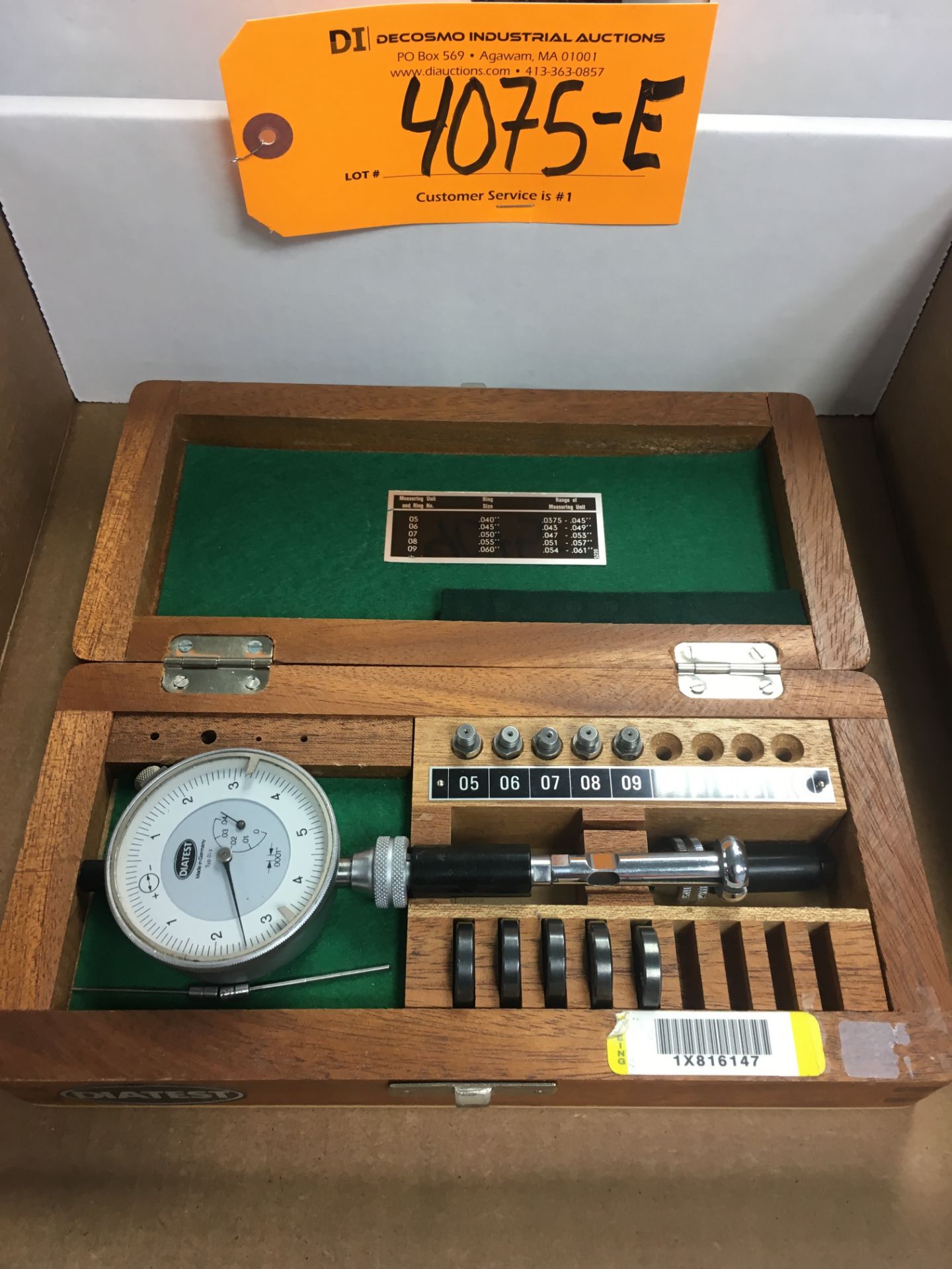 (1) DIATEST BORE GAGE WITH CASE