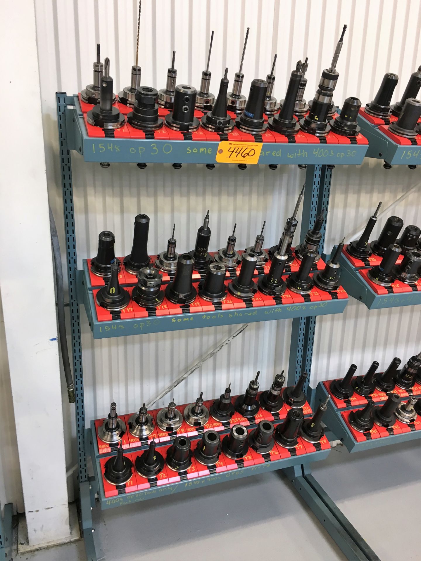 LISTA TOOL RACK WITH (48) LYNDEX-NIKKEN #CT-50 CNC TOOL HOLDERS