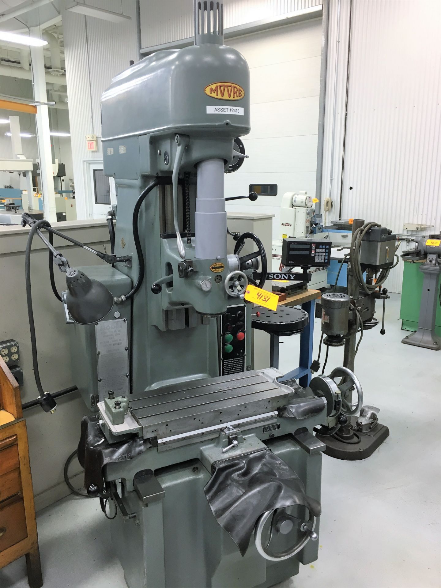 MOORE # 3 JIG BORER WITH 11'' X 24'' TABLE, SONY TWO-AXIS DIGITAL READOUT, S/N B-1569 (RECENTLY RE-