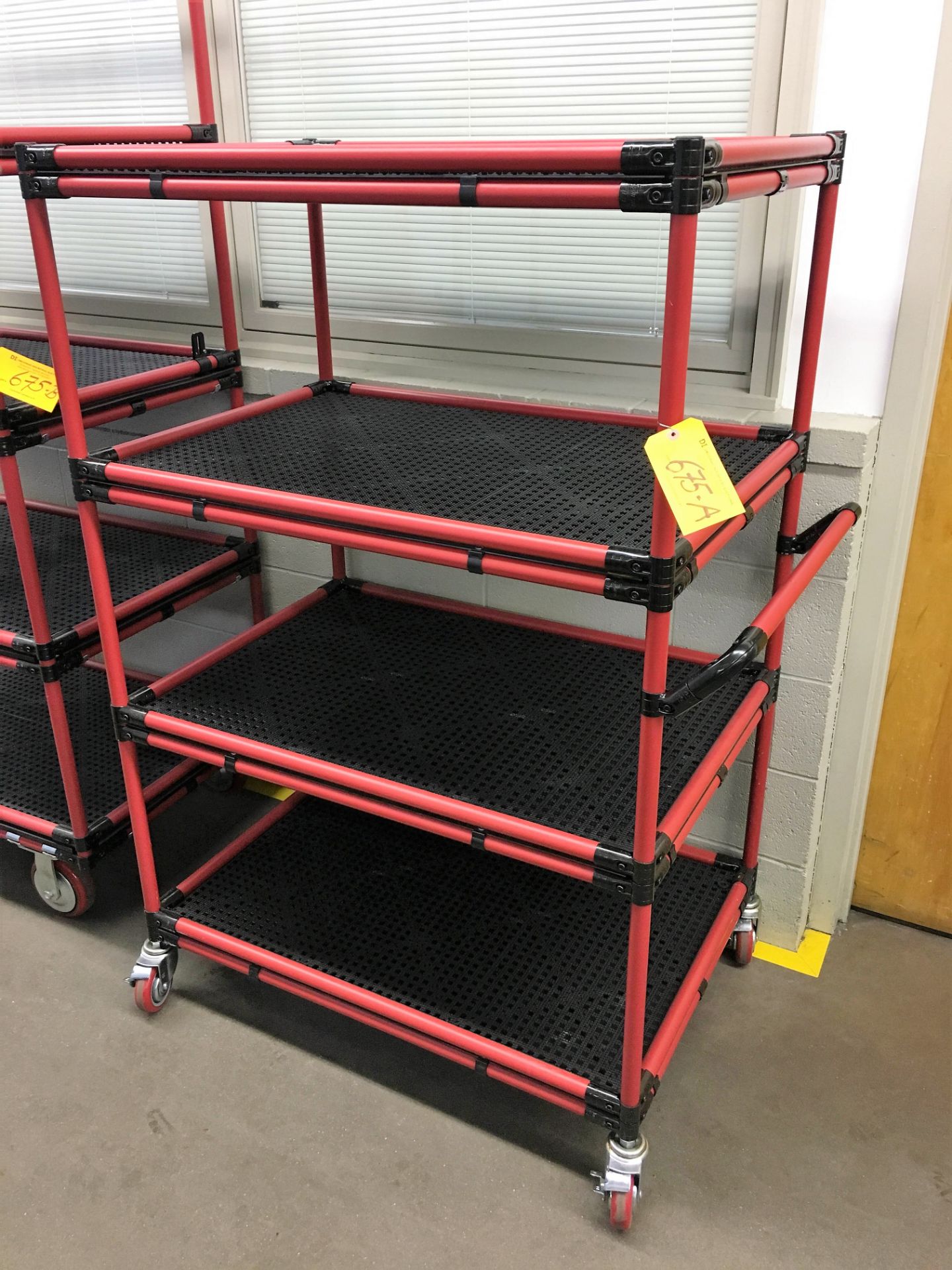 EZ-BUILD 4-TIER MODULAR PARTS CART WITH DRY DECK