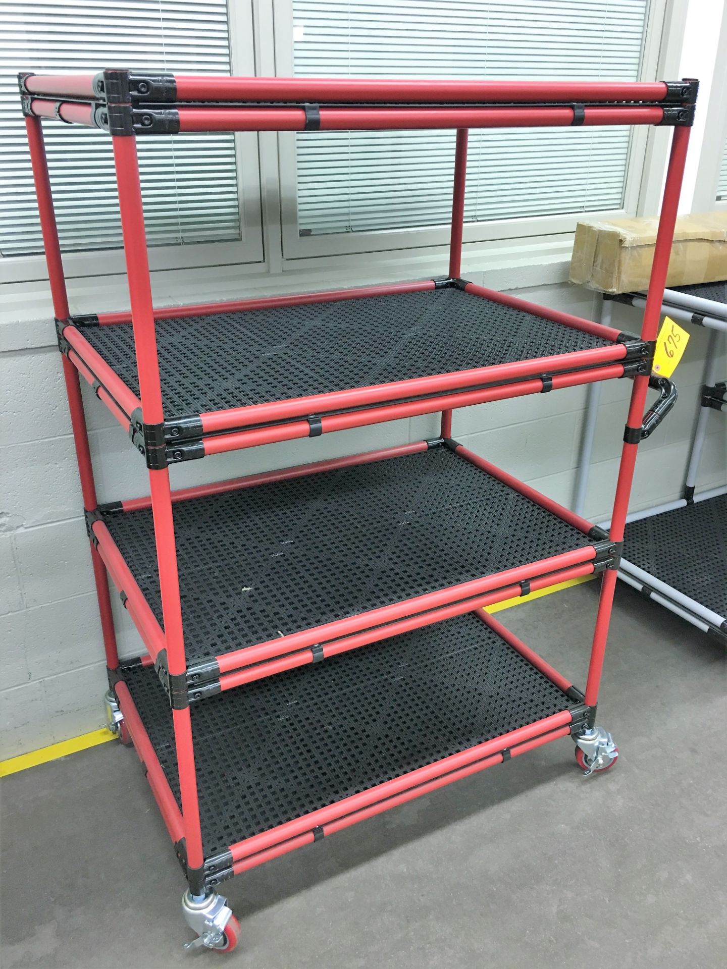 EZ-BUILD 4-TIER MODULAR PARTS CART WITH DRY DECK