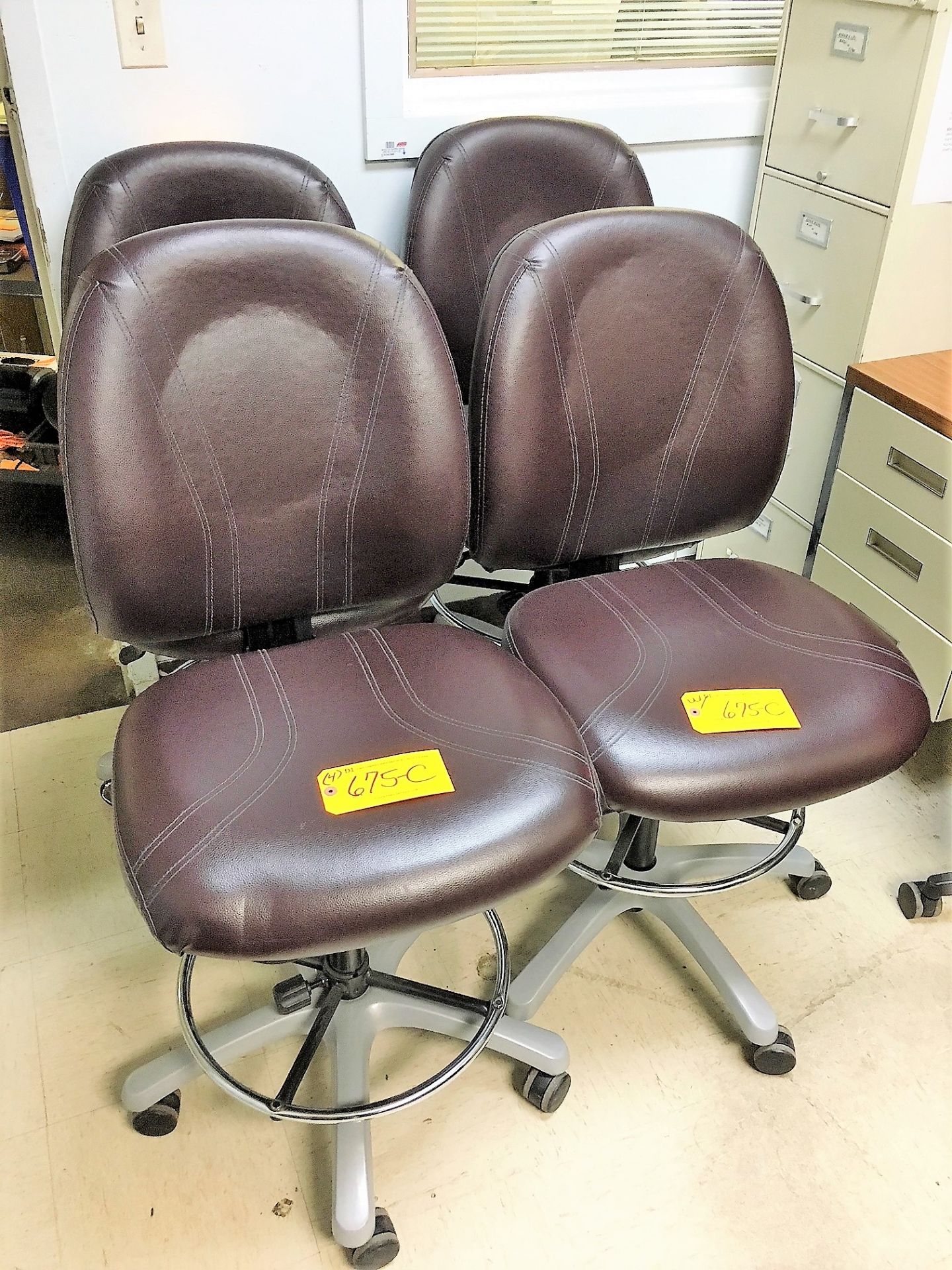 (4) HEAVY DUTY ERGONOMIC LABORATORY CHAIRS (*SEE PHOTO)