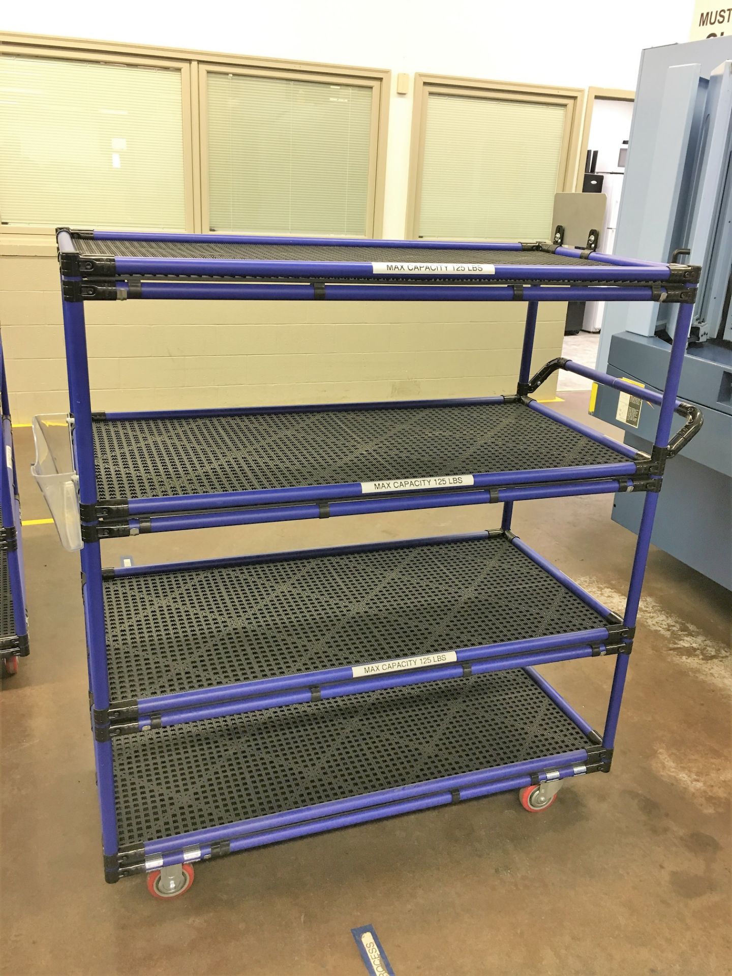 EZ-BUILD 4-TIER MODULAR PARTS CART WITH DRY DECK