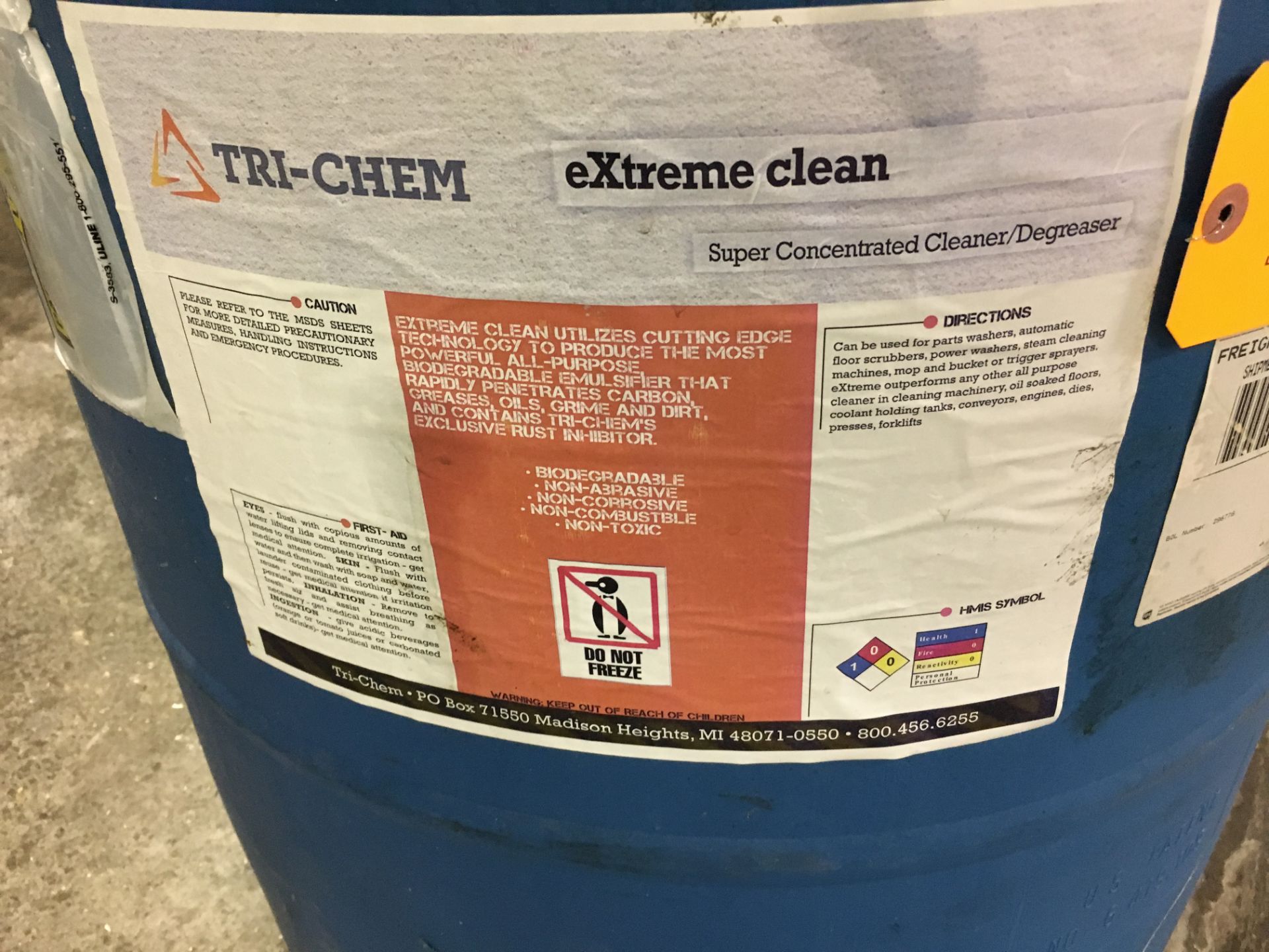 (1) DRUM #TRI-CHEM EXTREME CLEAN (NEW) - Image 2 of 2