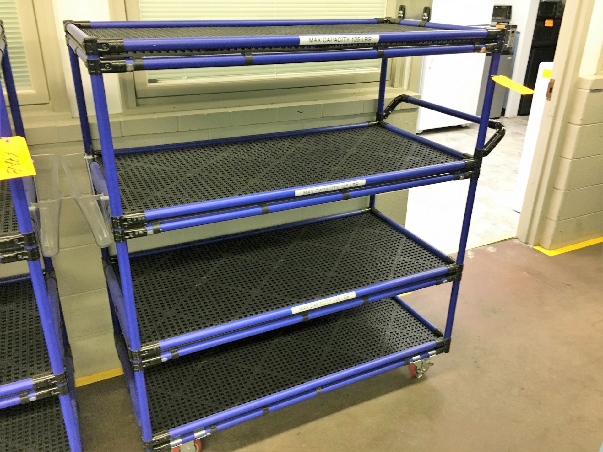 EZ-BUILD 4-TIER MODULAR PARTS CART WITH DRY DECK