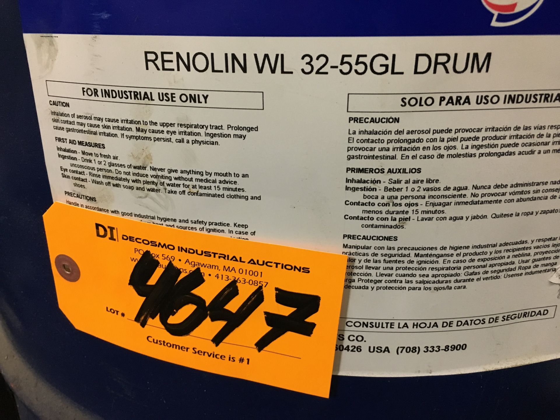 (1) DRUM (NEW) FUCHS # RENOLIN-WL-35 - Image 2 of 2