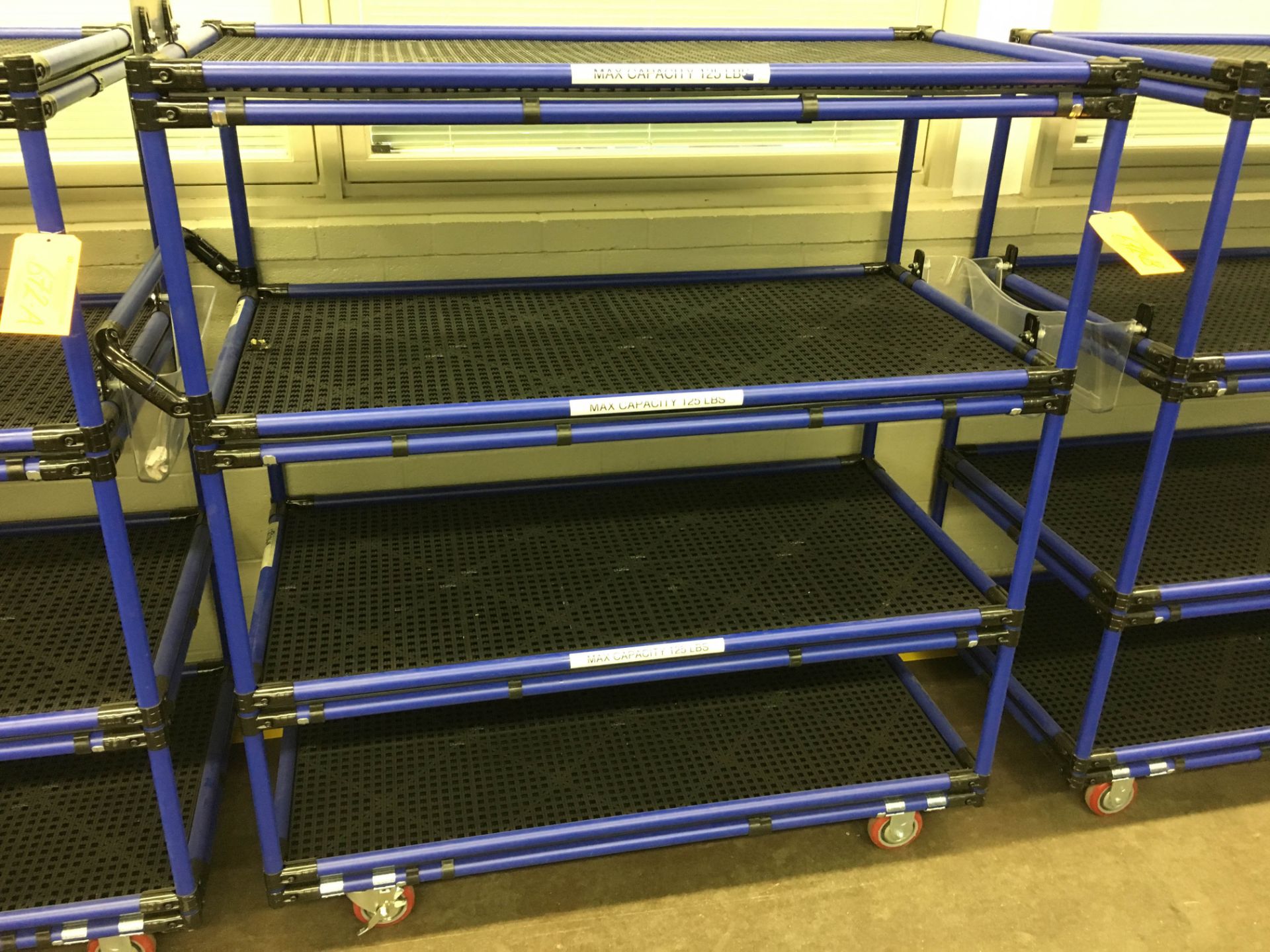 EZ-BUILD 4-TIER MODULAR PARTS CART WITH DRY DECK