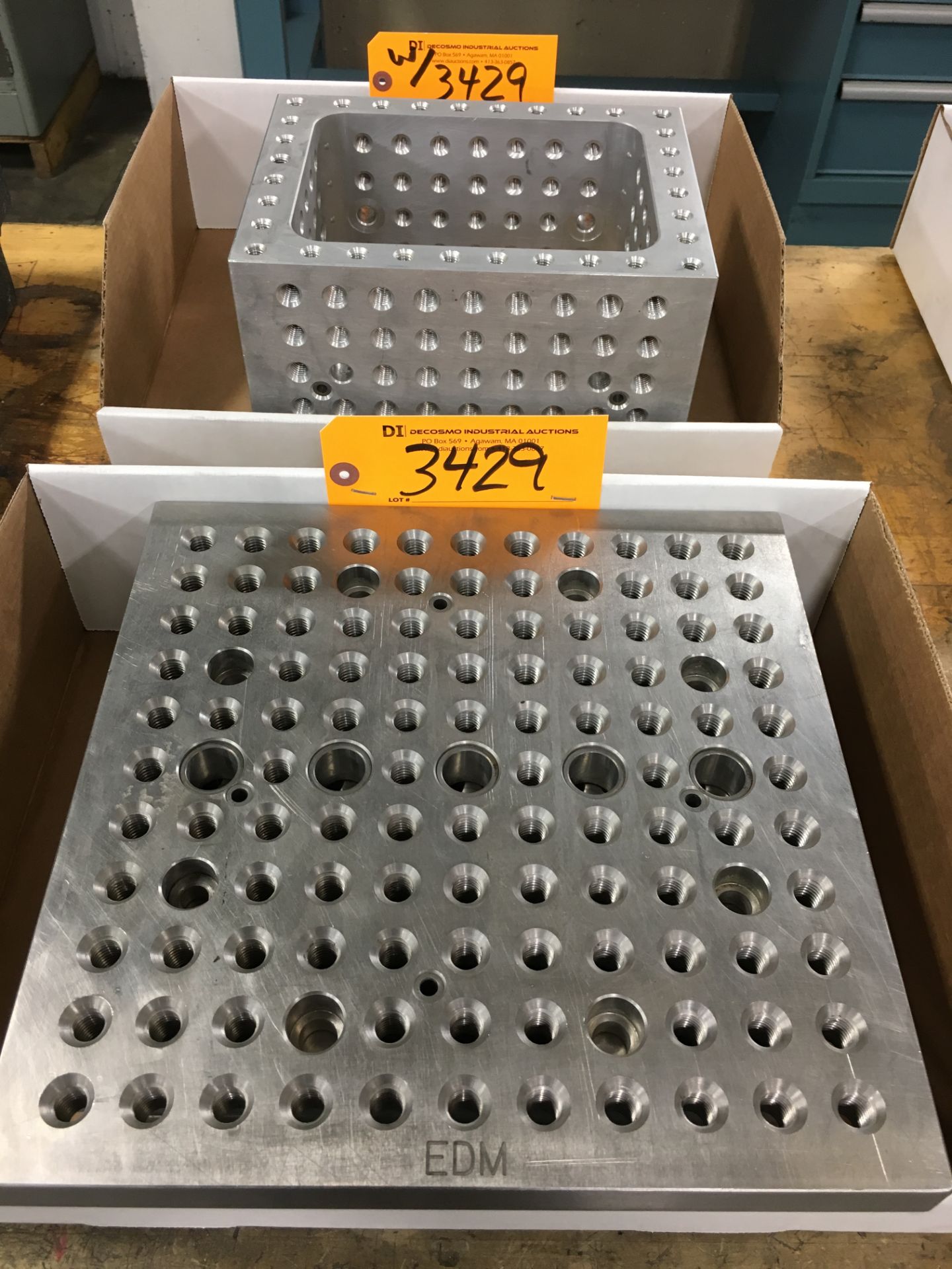 (4) DRILLED & TAPPED STAINLESS STEEL EDM FIXTURE PLATES